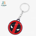 Suporte feito sob encomenda Keychain da moeda do metal do logotipo de Deadpool do esmalte de 30mm para o presente relativo à promoção